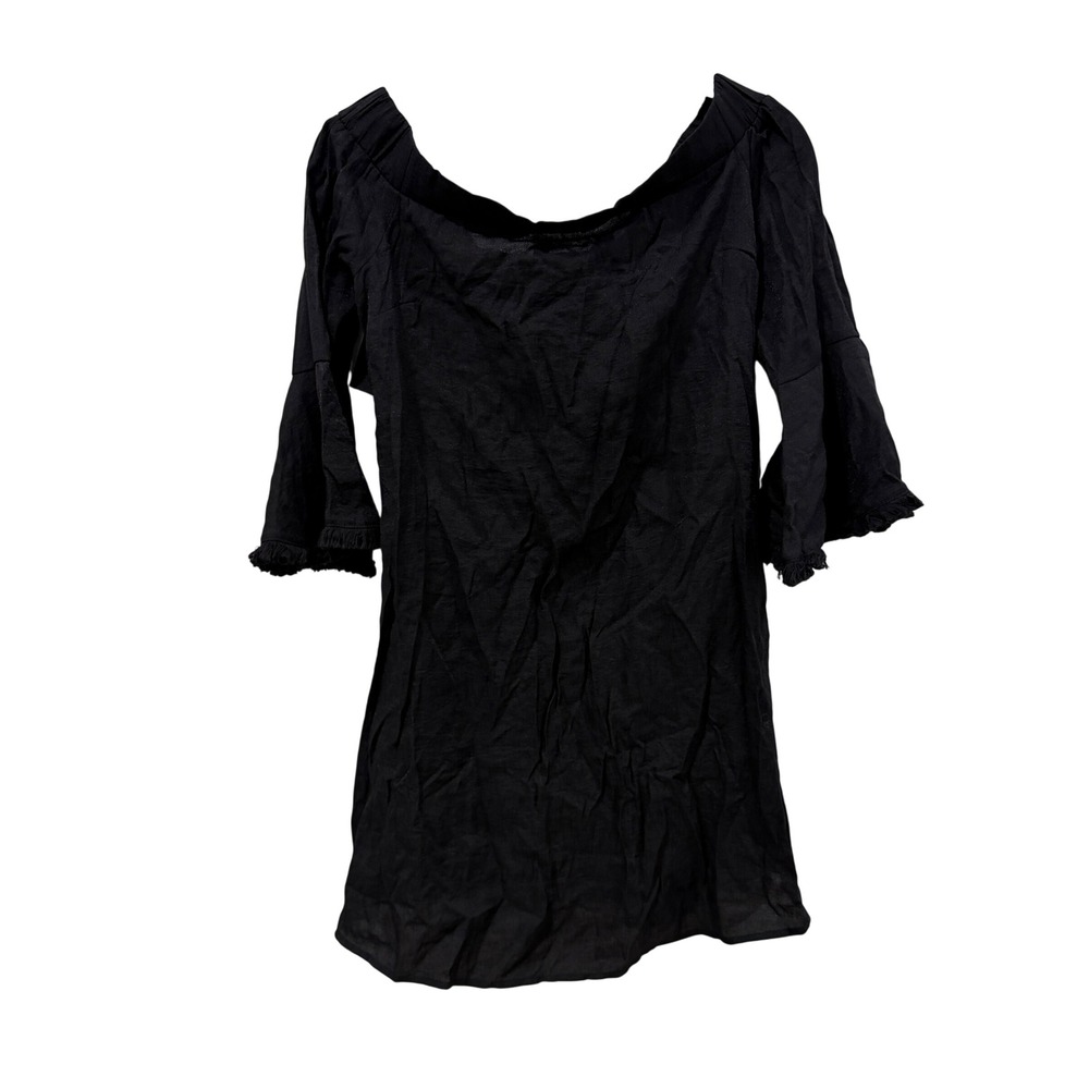 Lulus Black‎ Off The Shoulder Bell Sleeve Mini Dress D21525AL Small
